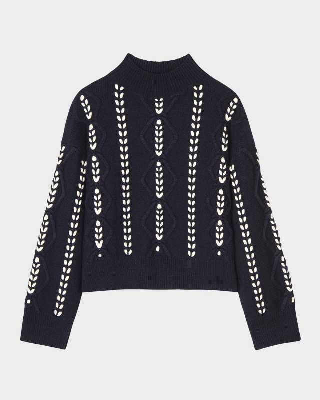 Tori Ribbed Wool-Blend Sweater